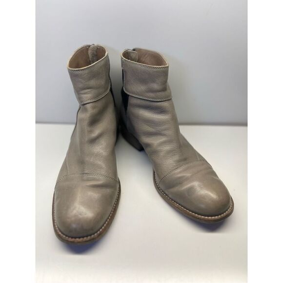 LD Tuttle quality leather Taupe Made in Italy ankle boots Size 38 US 8 - Picture 9 of 11